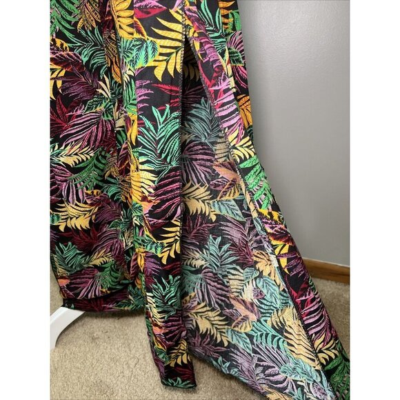RR Hawaii Beachwear Tropical Tube Top Wide Leg Open Pant Set Size S/M Vacation - Picture 4 of 11